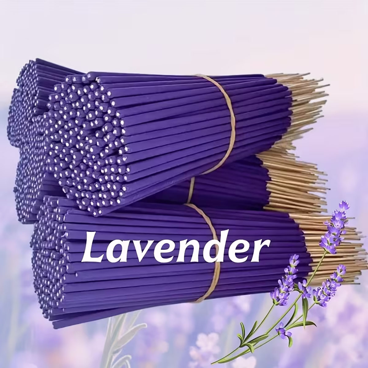 Smokeless Incense Stick - Available in 57/129/299 Pieces, Lavender Premium