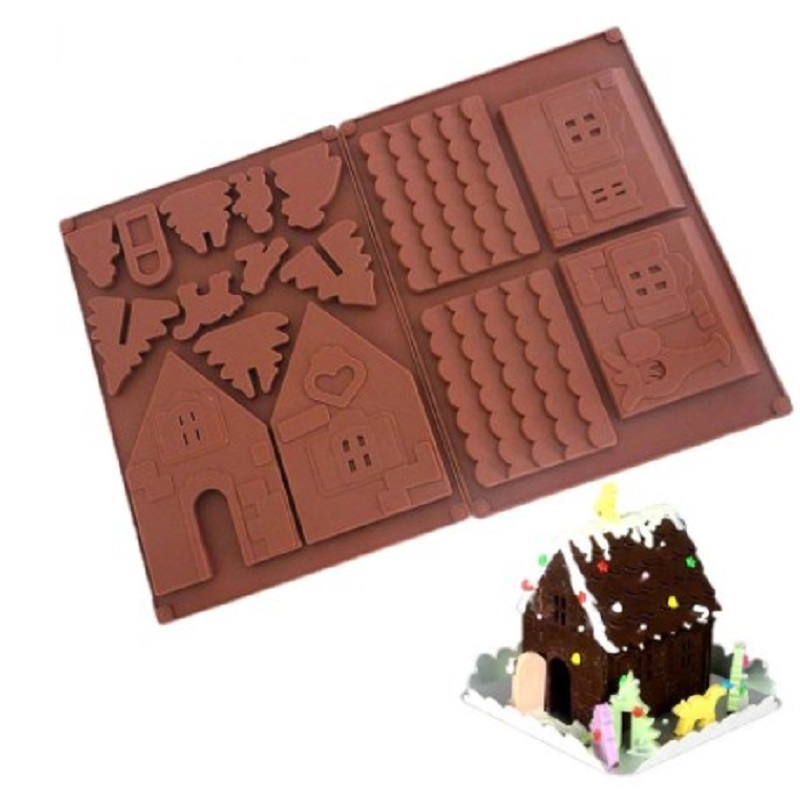 Home Fragrance Gingerbread - 3D Christmas House Chocolate Mold Gingerbread