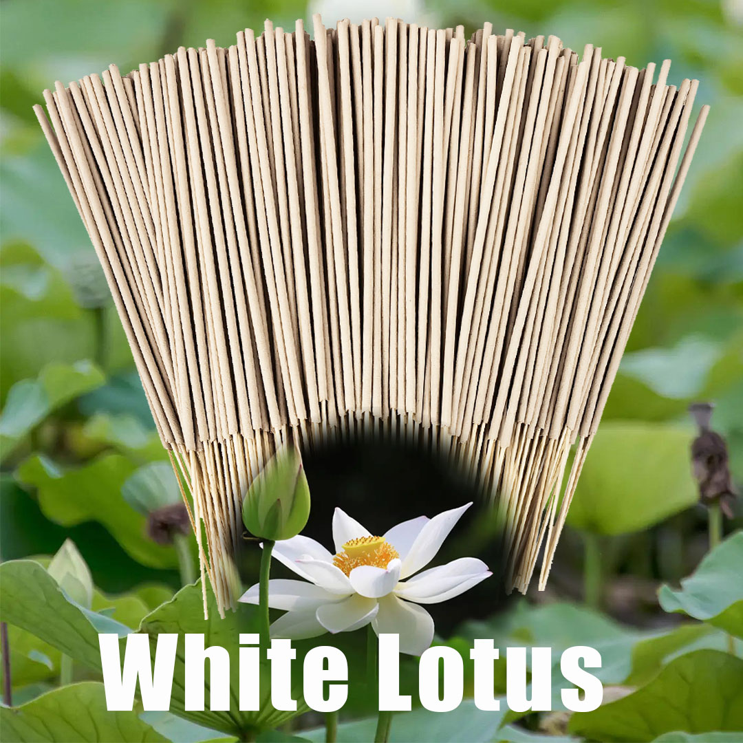 Smokeless Incense Stick - High-Quality Off-White 8.7-Inch White Lotus Incense