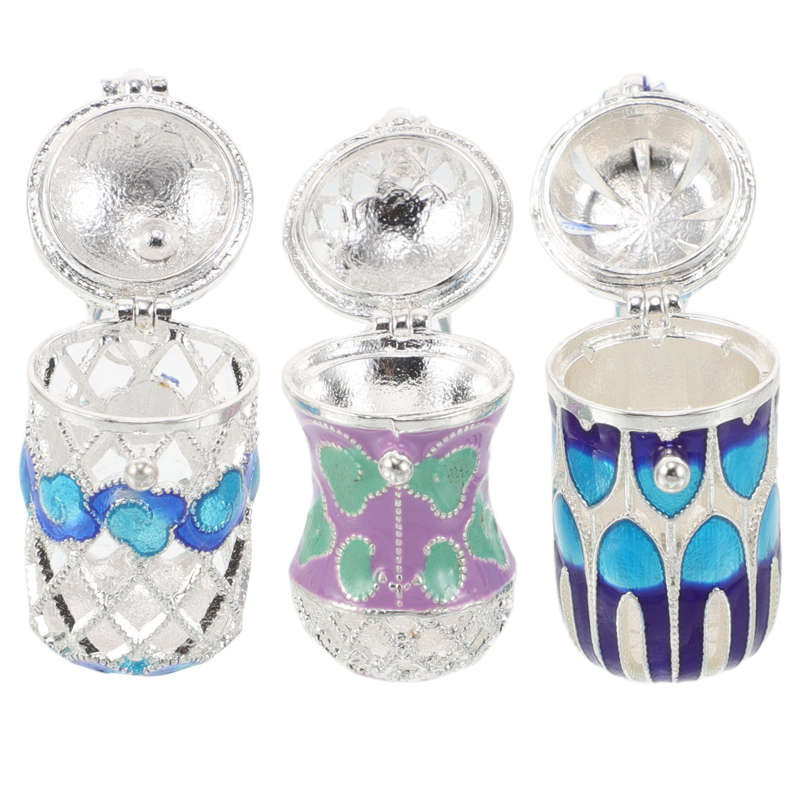 Diffuser Necklace Locket - 3Pcs Mini Enamel Perfume Locket Pendant