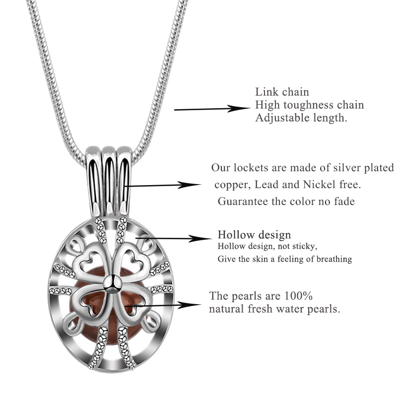 EUDORA Pearl Cage Silver Color - Diffuser Necklace Locket ulasan dan harga