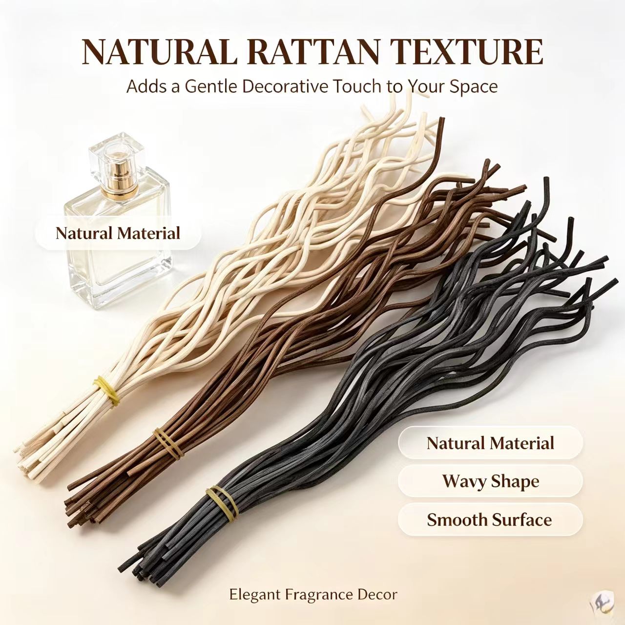 20Pcs Long Wavy Rattan Reed Di - Home Fragrance Janzen ulasan dan harga