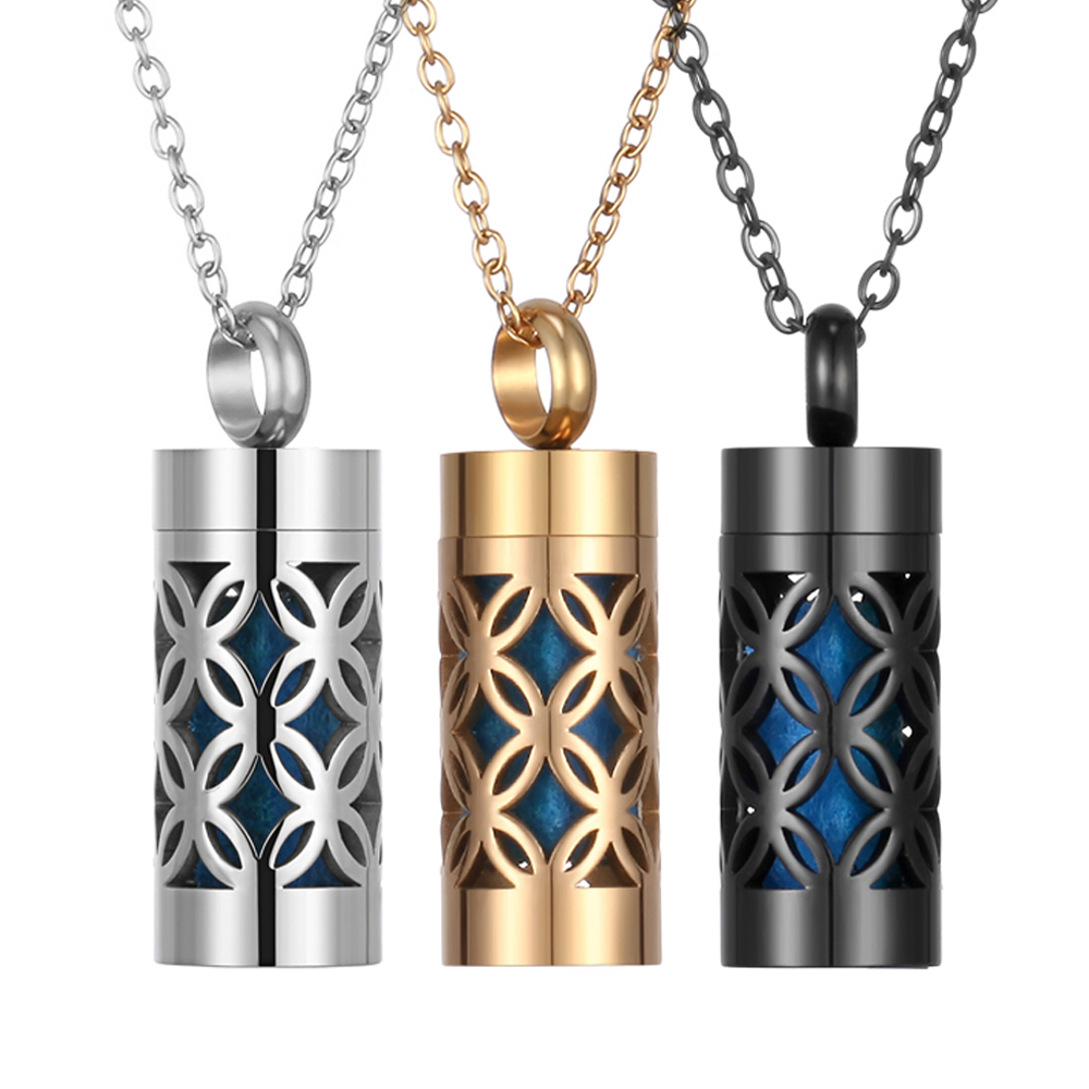 Stainless Steel Aromatherapy N - Diffuser Necklace Locket ulasan dan harga