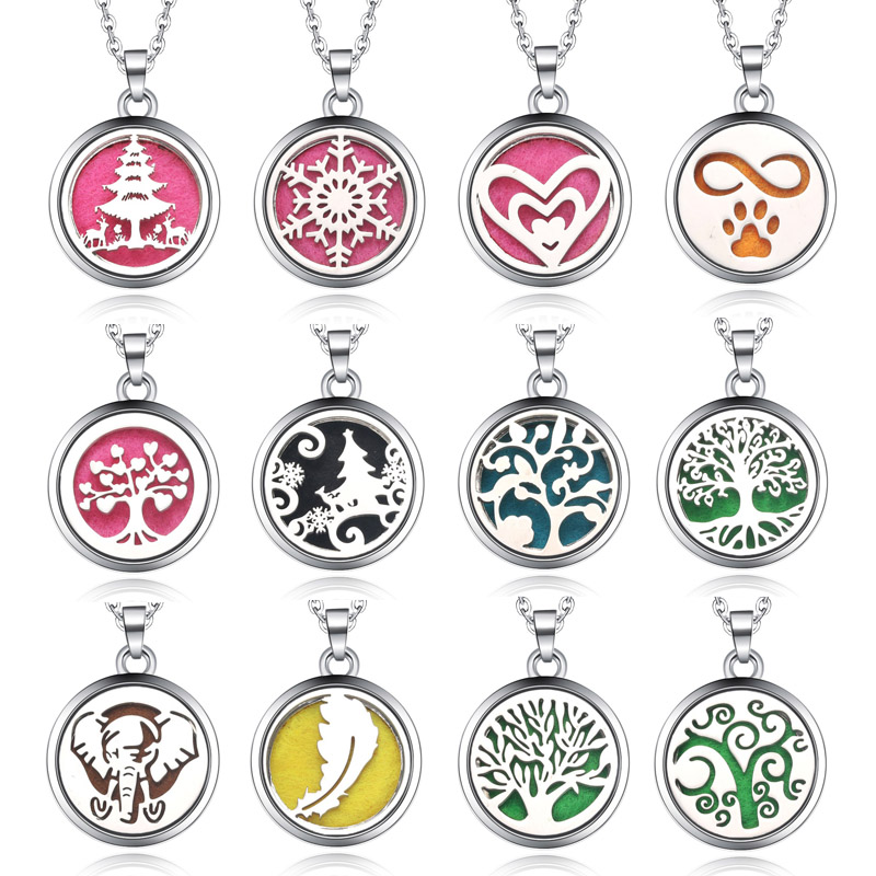 Tree Of Life Aroma Box Necklac - Diffuser Necklace Locket ulasan dan harga