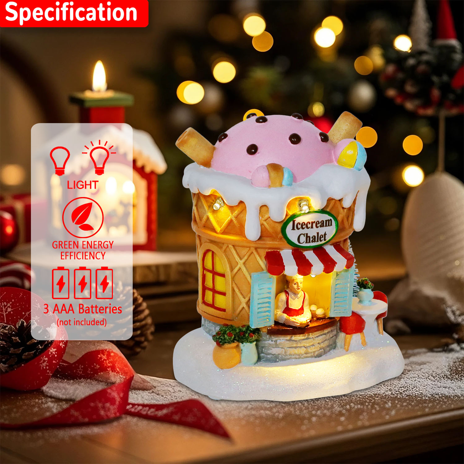 Light up Gingerbread Village H - Home Fragrance Gingerbread ulasan dan harga