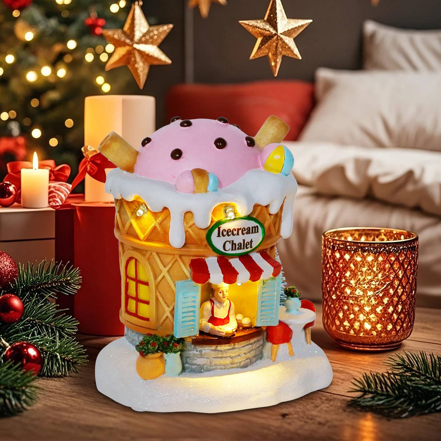 Light up Gingerbread Village H - Home Fragrance Gingerbread ulasan dan harga