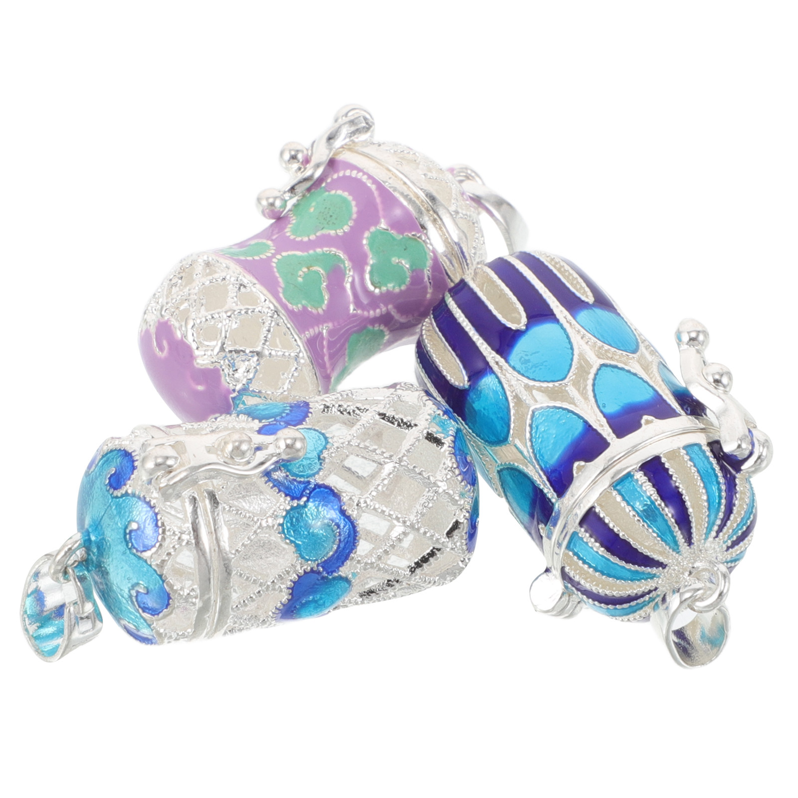 3Pcs Mini Enamel Perfume Locke - Diffuser Necklace Locket ulasan dan harga